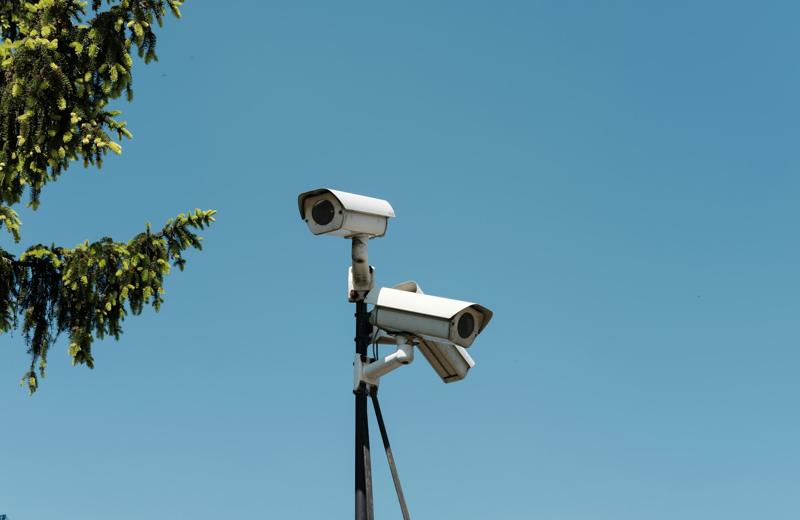 Installed security cameras for building and infrastructure surveillance