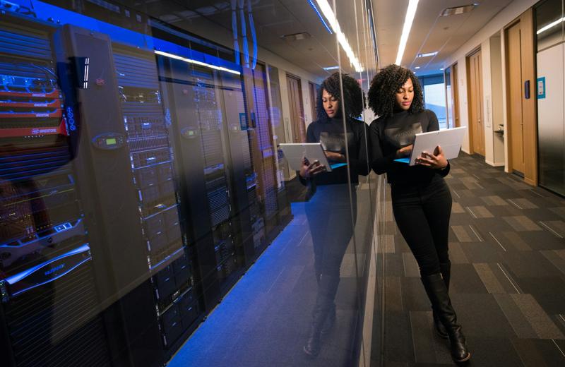 Enterprise IT specialists working with computer systems